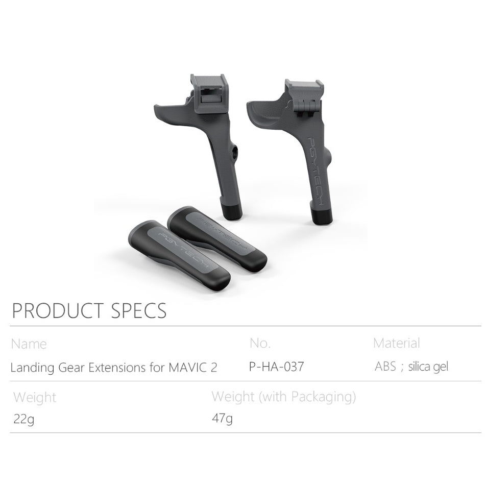 PGYTECH Landing Gear Extensions for DJI Mavic 2 Drone Leg Support Protector Extension Replacement Accessories
