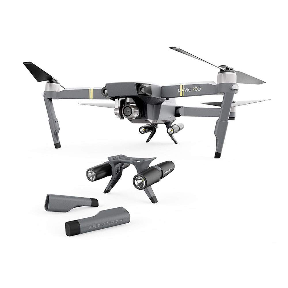 Extended Landing Gear Leg Support Protector Extension LED Headlamp Set for DJI Mavic Pro