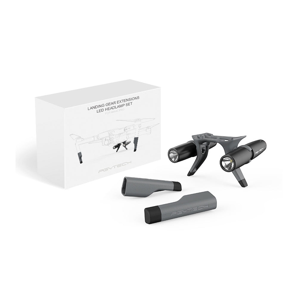 Extended Landing Gear Leg Support Protector Extension LED Headlamp Set for DJI Mavic Pro