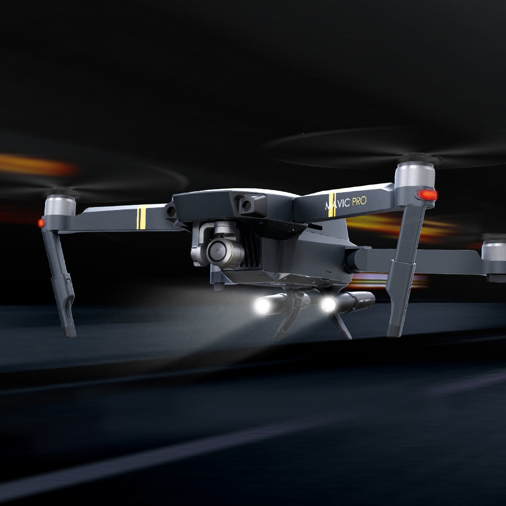 Extended Landing Gear Leg Support Protector Extension LED Headlamp Set for DJI Mavic Pro