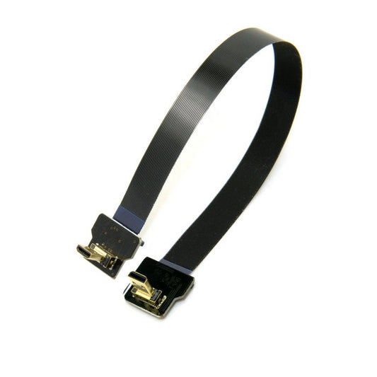 90 Degree Down Angled FPV Micro HDMI Male to Up Angled Micro HDMI Male FPC Flat Cable