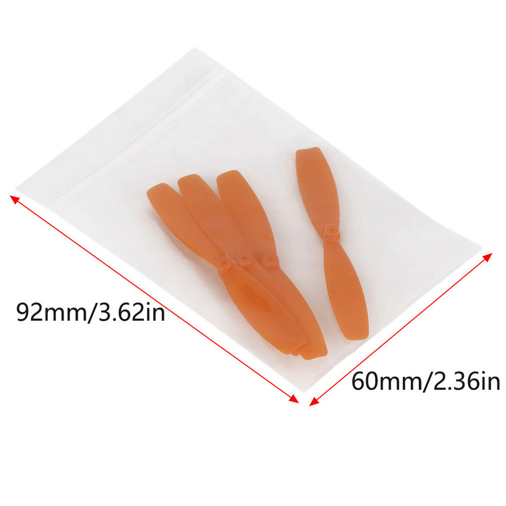 4Pcs/Set CW CCW Propellers 60mm UAV Quadcopter Accessories for Small Racing Drone - Orange