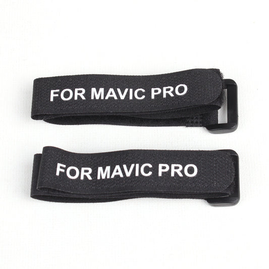 2Pcs/Set Stabilizer Enfoldment Fixing Straps Motor / Propellers  Belts for DJI Mavic Pro - Black