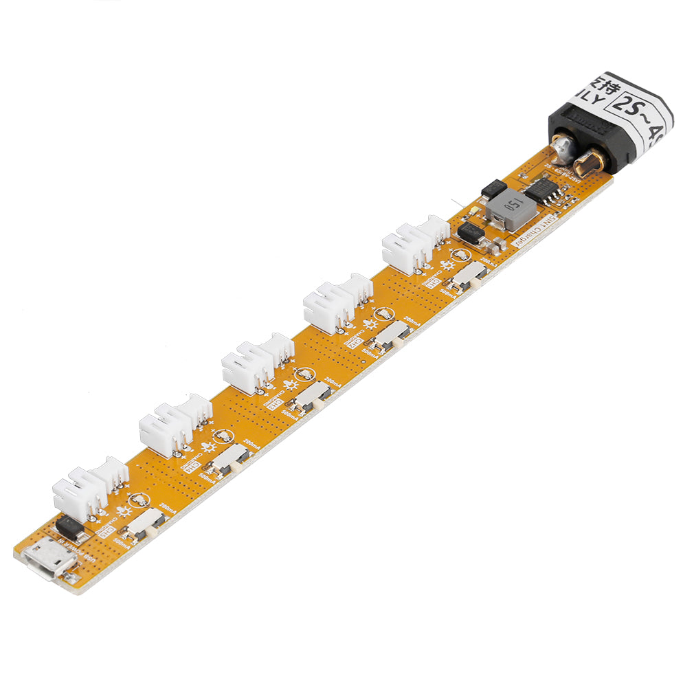 3.7V 5-Way Lithium 200mA / 500mA Switchable Charging Battery Expansion Board Panel with 5 Ports Support for 2S-4S