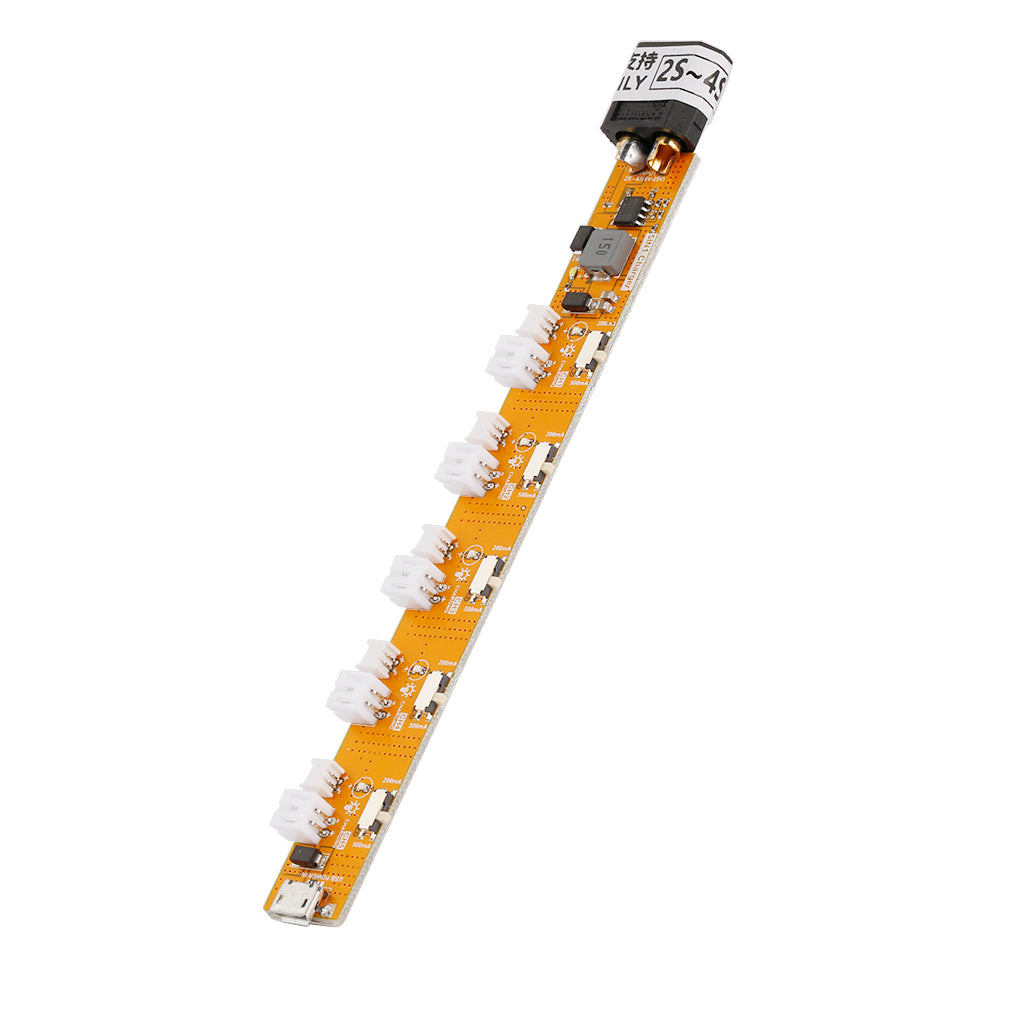 3.7V 5-Way Lithium 200mA / 500mA Switchable Charging Battery Expansion Board Panel with 5 Ports Support for 2S-4S