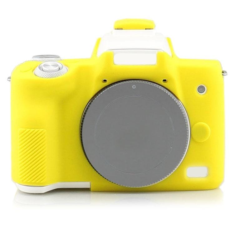Richwell  Silicone Armor Skin Case Body Cover Protector for Canon EOS M50 Body Digital Camera (Yellow)