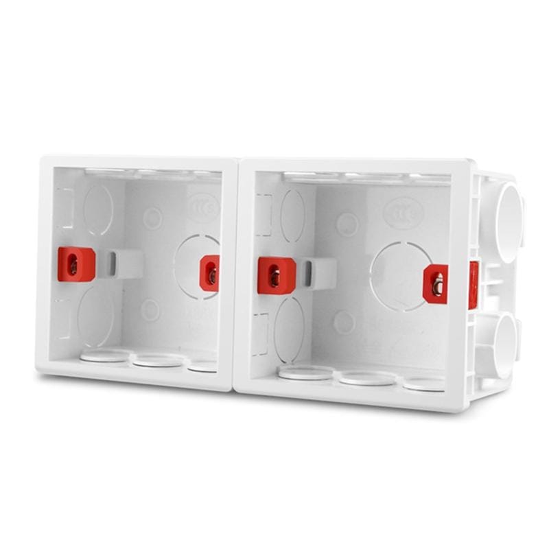 10 PCS Cassette PVC Flame Retardant Splicing Bottom Box Switch Socket Universal Box Random Color Delivery