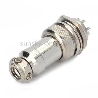 DIY 16mm 8-Pin GX16 Aviation Plug Socket Connector (Silver)