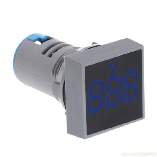 AD101-22VMS Mini AC 20-500V Voltmeter Square Panel LED Digital Voltage Meter Indicator (Blue)