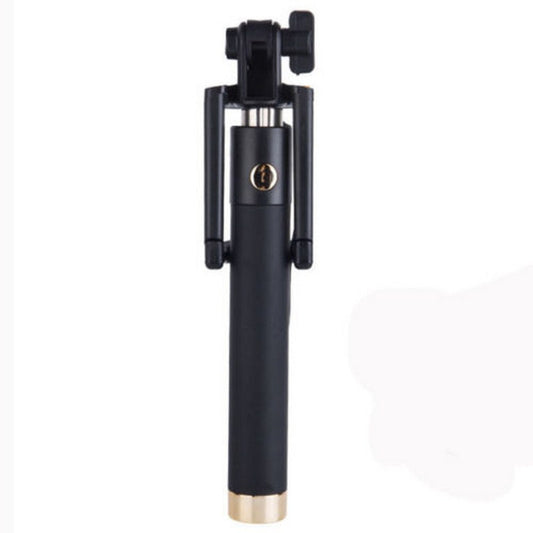 Mini Universal 3.5mm Wire Control Extendable Selfie Stick - Gold