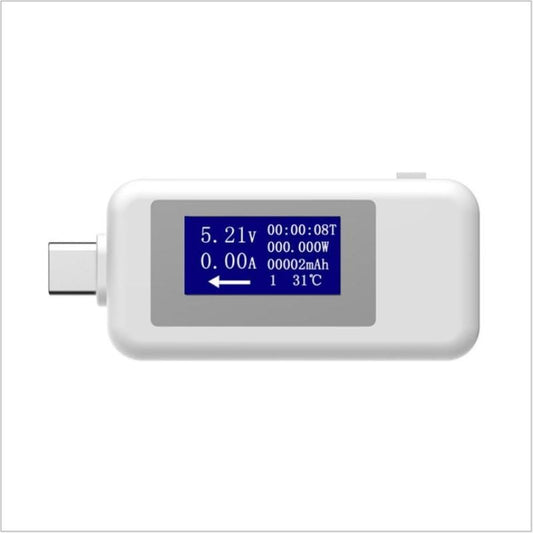 KEWEISI Multi-function Type-C / USB-C Tester Charger Detector Digital Voltmeter Ammeter Voltage Meters (White)