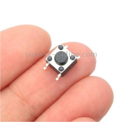 100 pcs PA66 DC 12V 50mA Tact Switch, Size: 6 x 6 x 4.3mm