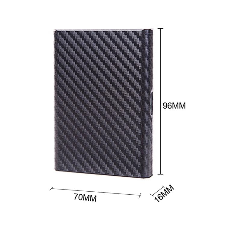 Aluminum Alloy Credit Card Bank Card Security Anti Magnetic Large Capacity Card Holder (Carbon Black)