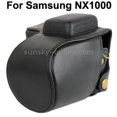 Leather Camera Case Bag for Samsung NX1000 (Black)