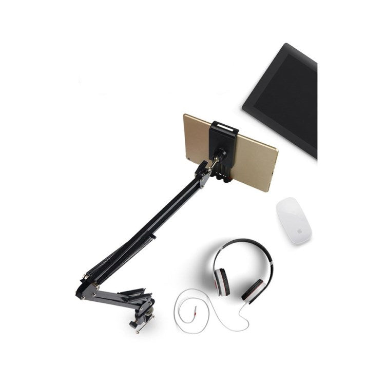 35-B Foldable Tablet Stand Holder Bedside Cantilever Lazy Bracket with 180 Degree Rotation for iPad Cellphone Tablet