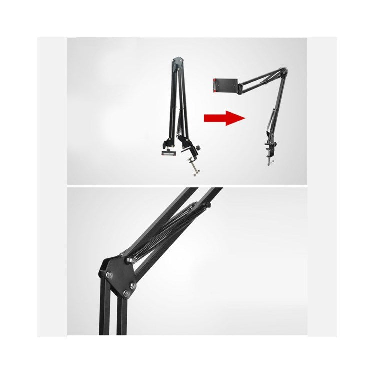 35-B Foldable Tablet Stand Holder Bedside Cantilever Lazy Bracket with 180 Degree Rotation for iPad Cellphone Tablet