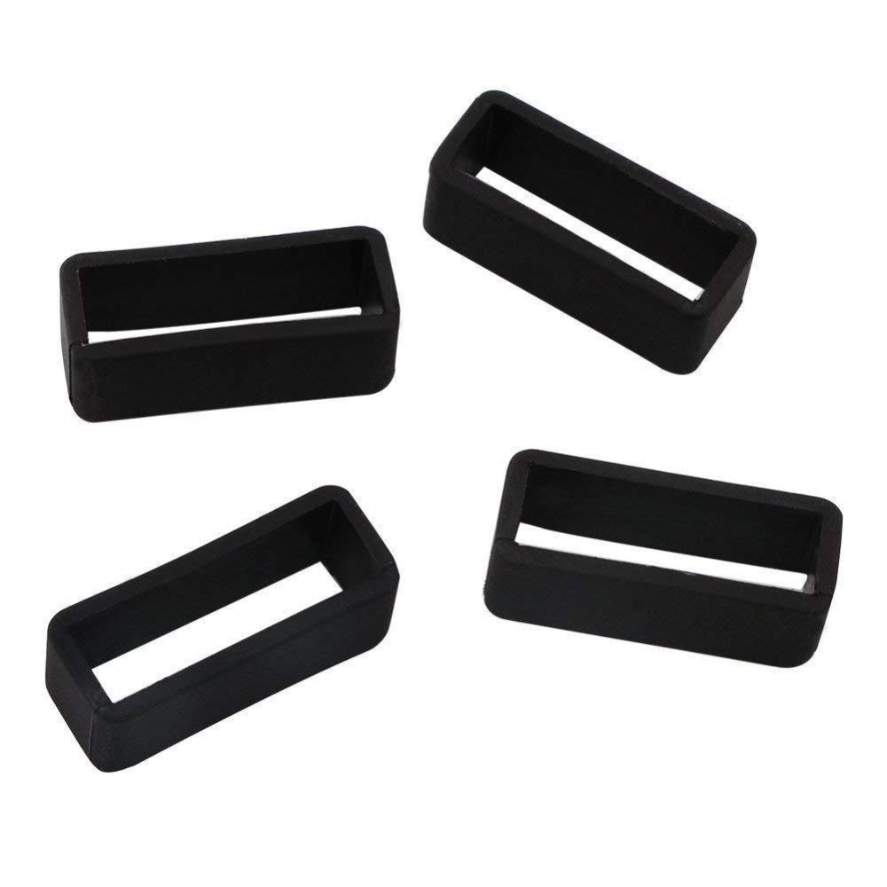 100 Pcs/Bag Silicone Rubber Watchband Movable Ring Buckle - 20mm/Random Color