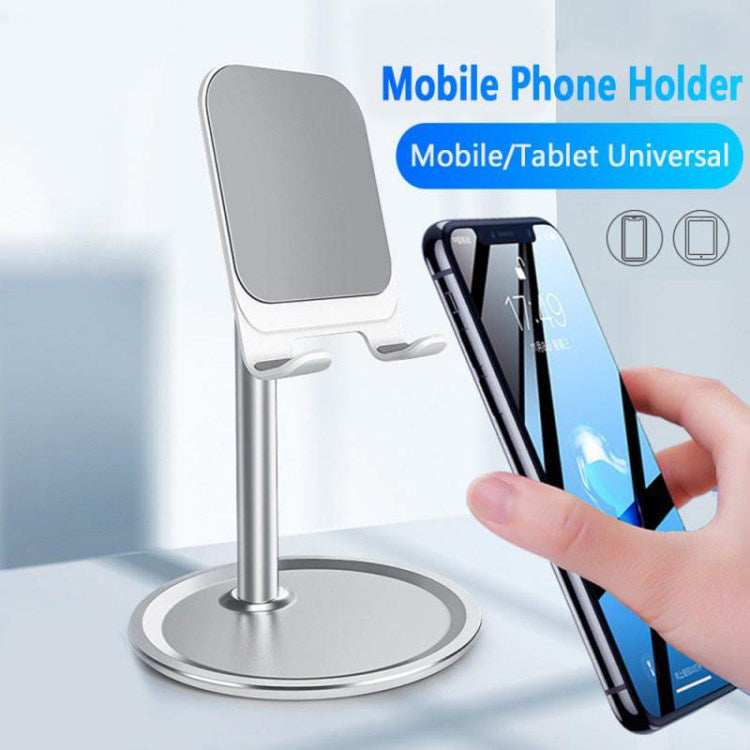 Aluminum Alloy Office Desktop Mobile Phone Bracket (Non-retractable) - Silver