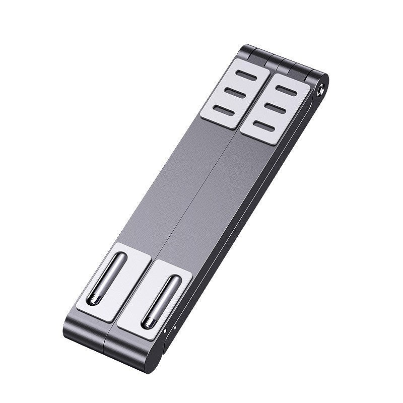 Portable Laptop Tablet Stand Aluminum Foldable Phone Stand Mini Computer Stand Cooling Folding Laptop Holder - Grey