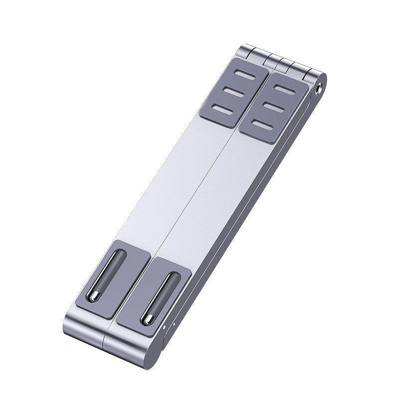 Portable Laptop Tablet Stand Aluminum Foldable Phone Stand Mini Computer Stand Cooling Folding Laptop Holder - Silver