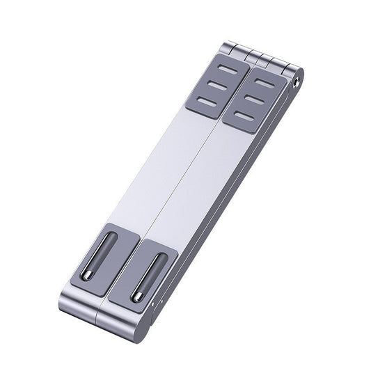 Portable Laptop Tablet Stand Aluminum Foldable Phone Stand Mini Computer Stand Cooling Folding Laptop Holder - Silver
