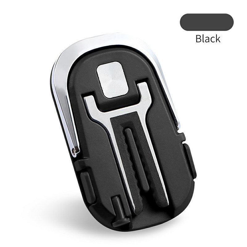Multipurpose Mobile Phone Bracket Stand 360 Degree Rotation Phone Ring Holder for Car Home - Black