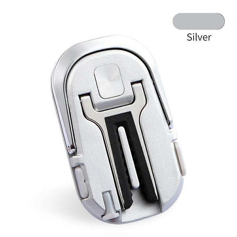 Multipurpose Mobile Phone Bracket Stand 360 Degree Rotation Phone Ring Holder for Car Home - Silver