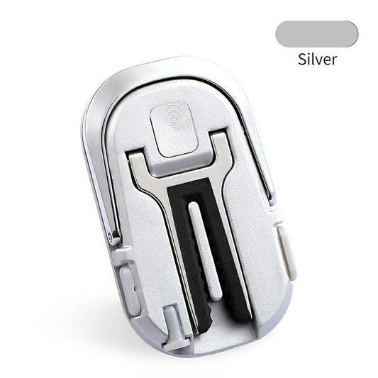 Multipurpose Mobile Phone Bracket Stand 360 Degree Rotation Phone Ring Holder for Car Home - Silver