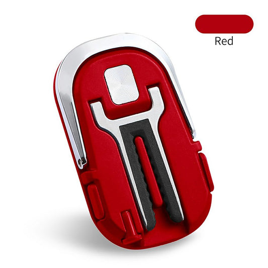 Multipurpose Mobile Phone Bracket Stand 360 Degree Rotation Phone Ring Holder for Car Home - Red