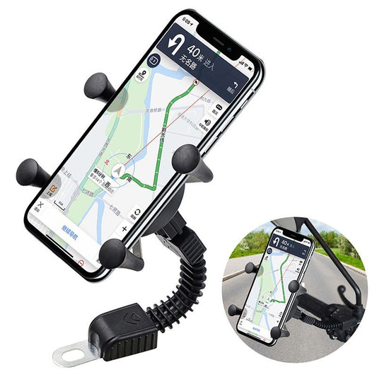 Motorcycle Phone Holder Support Bike Handlebar Stand Mobile Mount