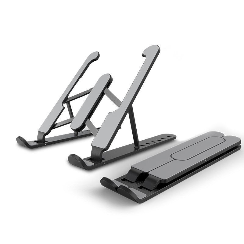 Foldable Laptop Stand Non-slip Desktop Notebook Holder Laptop Stand for Macbook Pro Air iPad Cooling Bracket - Black