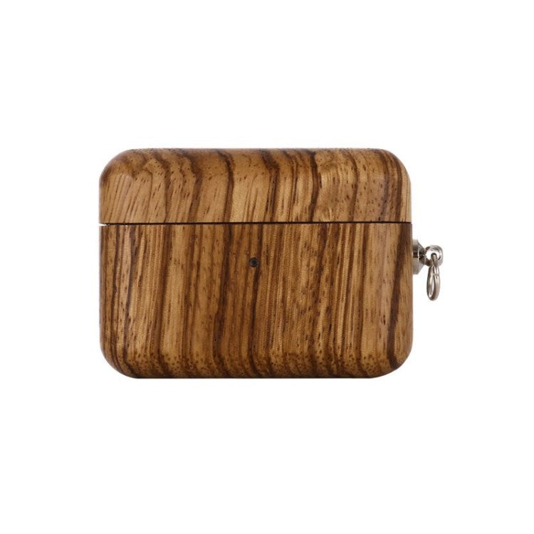 Wood Texture Color Bluetooth Earphone Silicone Case Cover for Apple AirPods Pro - Style D