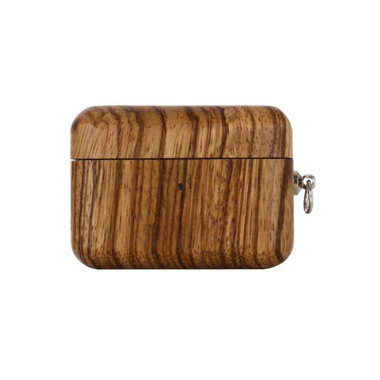 Wood Texture Color Bluetooth Earphone Silicone Case Cover for Apple AirPods Pro - Style D
