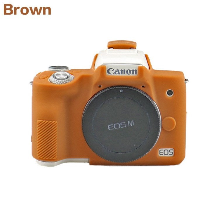 Soft Silicone Camera Cover Case for Canon EOS M50 - Brown