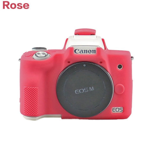 Soft Silicone Camera Cover Case for Canon EOS M50 - Rose