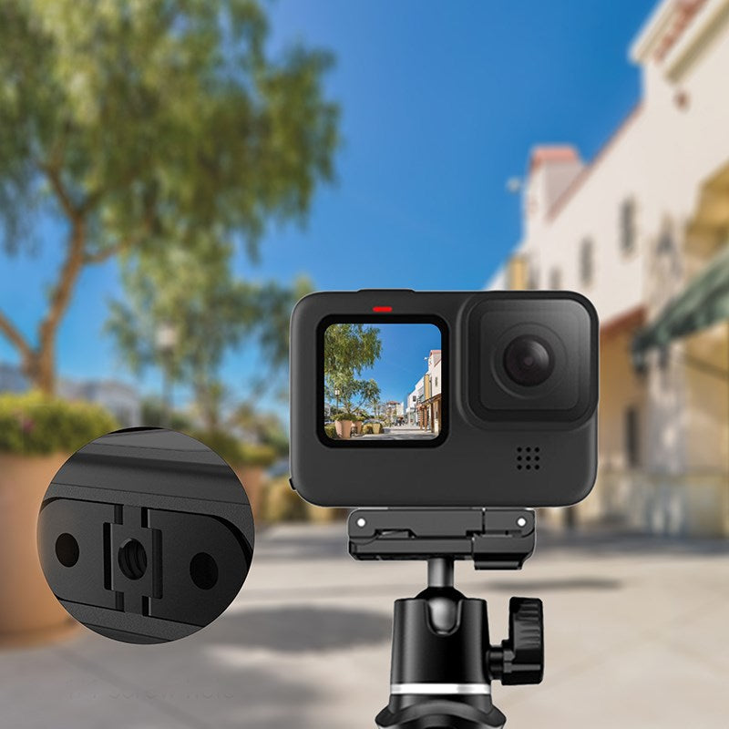 Uniqkart Adapter Mount with 1/4 Tripod Port for Gopro Hero 9/8 Max Action Camera
