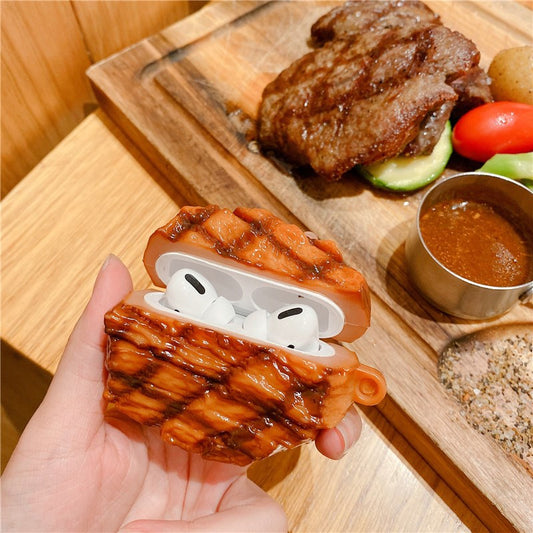 Uniqkart for Airpods 1/2 Pro Silicone Case French Steak Wireless Earphones Protector - Uniqkart for Airpods Pro