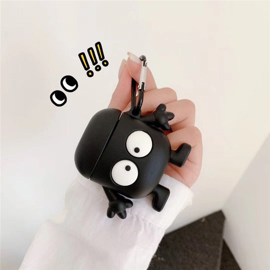 Uniqkart for Airpods 1/2 Pro Silicone Case Charcoal Ball Wireless Bluetooth Earphones Protector - Uniqkart for Airpods 1/2