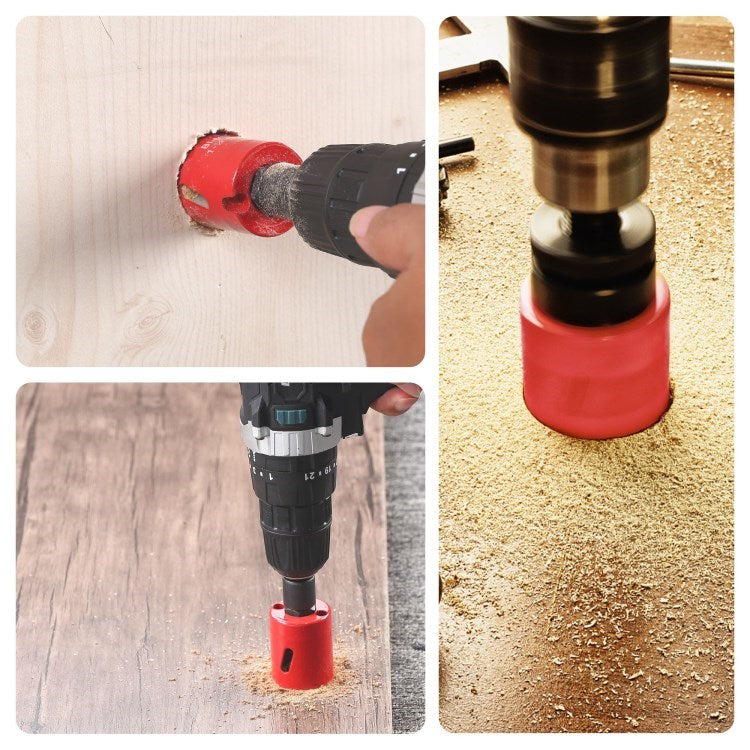 23Pcs Hole Saw Set 38mm Hole Opener Hole Saw Tooth Cutting Opener HSS Bi-Metal Cutter Drill Bit (MOQ: 300) - Red