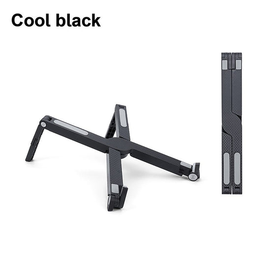 Foldable Cooling Laptop Tablet Stand with Non-slip Notebook Stand Holder - Black