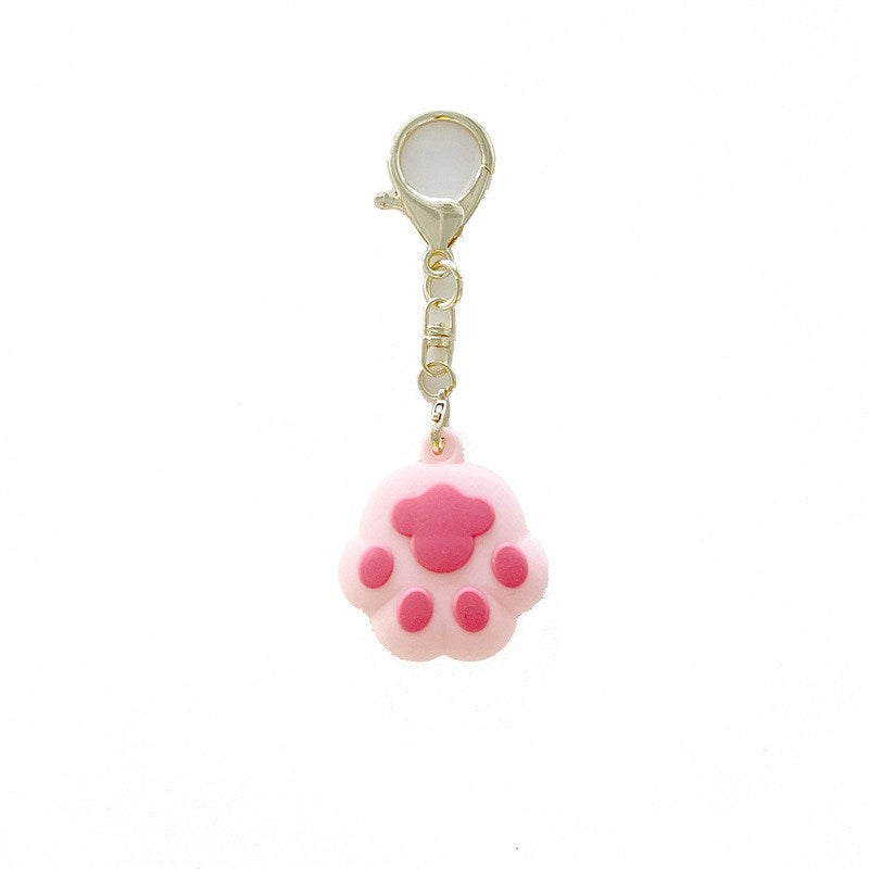 Silicone Cat Claw Protective Cover Funny Case for Apple Airtag Tracker - Pink