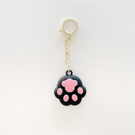 Silicone Cat Claw Protective Cover Funny Case for Apple Airtag Tracker - Black