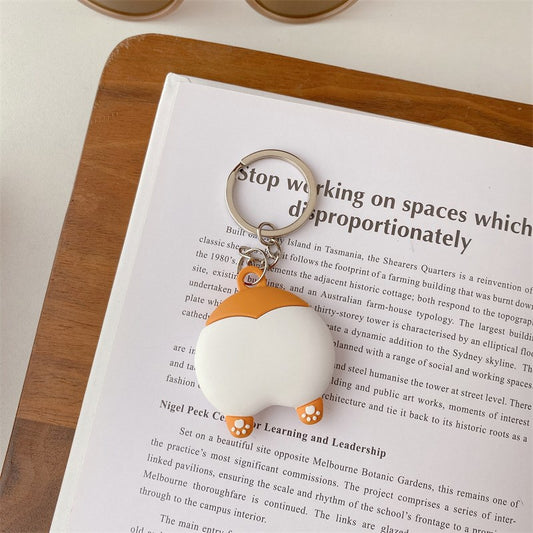 Uniqkart for Apple Airtag Tracker Cover Cute Shape Silicone Case Protector - Corgi Ass