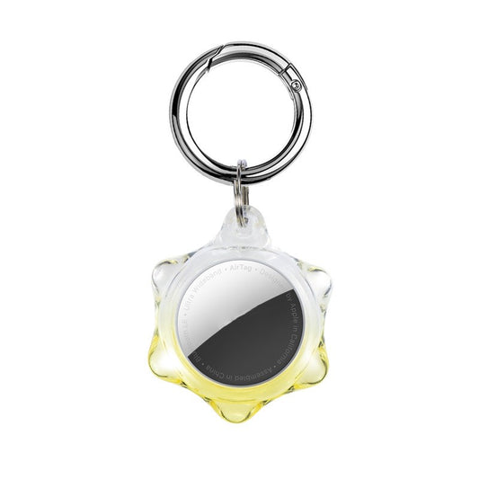 Uniqkart for Apple AirTag Case Star Shape Tracker Cover Protector - Yellow