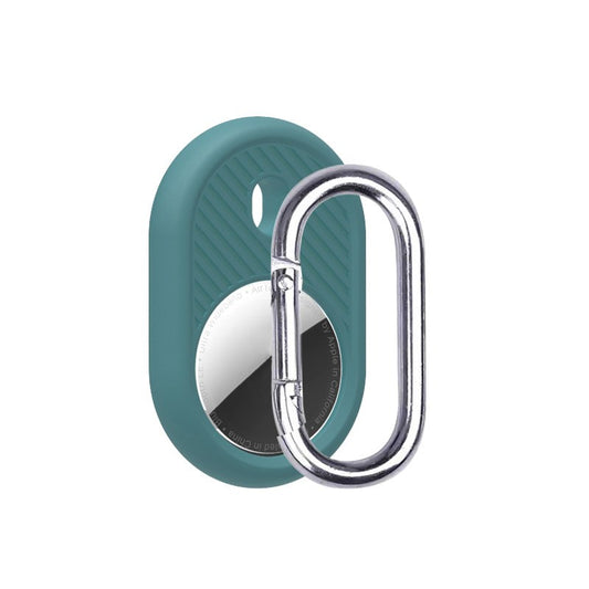 Uniqkart for Apple AirTag Case Tracker Cover Silicone Protector with Carabiner - Style C