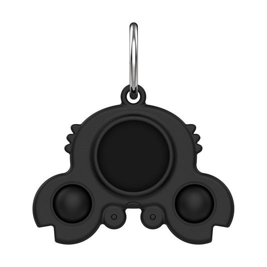 Uniqkart for Apple AirTag Silicone Case Cover Bluetooth Location Tracker Protector - Black
