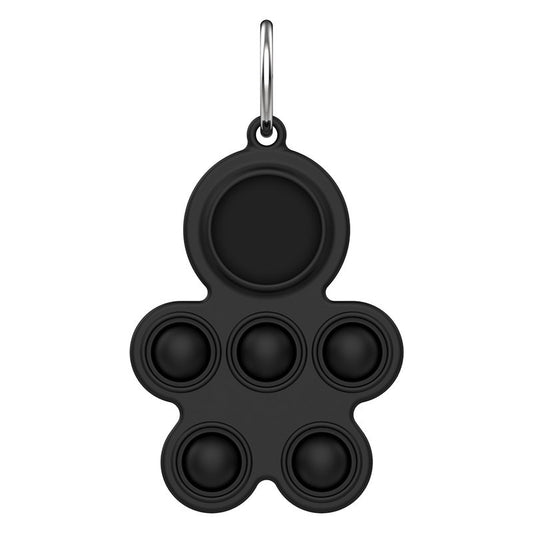 Uniqkart for Apple AirTag Tracker Protective Case Soft Silicone Cover - Black