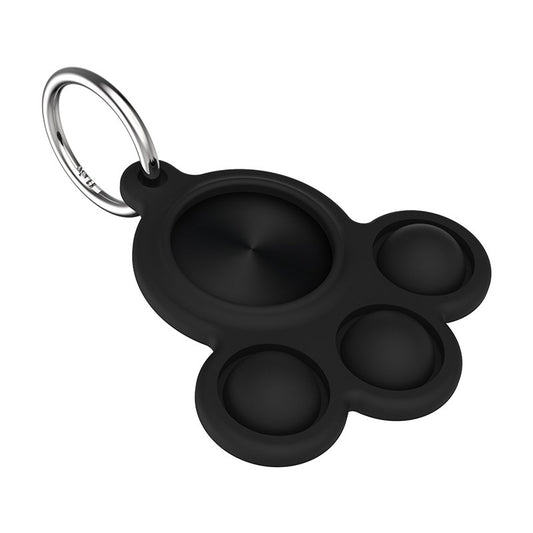 Uniqkart for Apple AirTag Case Cover Cat Paw Tracker Protector - Black