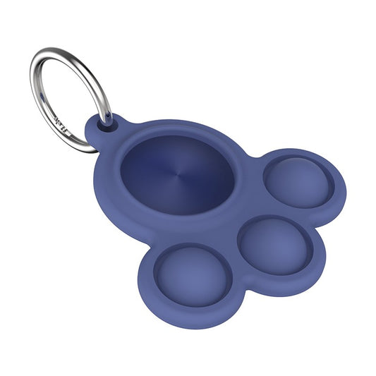 Uniqkart for Apple AirTag Case Cover Cat Paw Tracker Protector - Blue