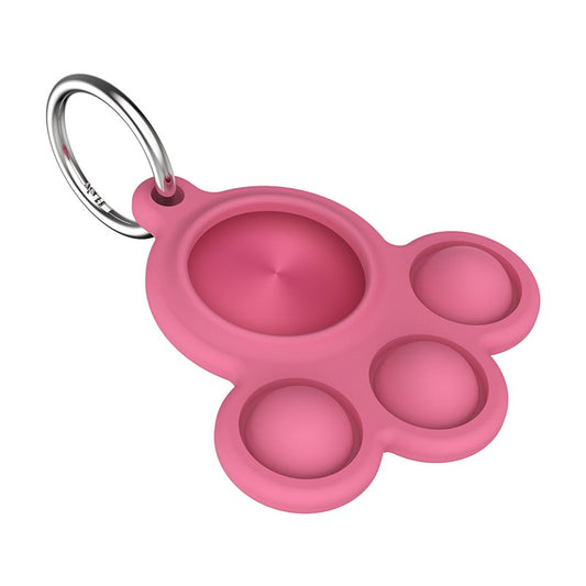 Uniqkart for Apple AirTag Case Cover Cat Paw Tracker Protector - Rose